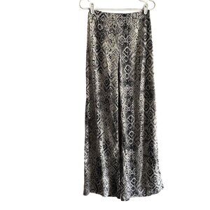 DO+BE Women S Snakeskin Print Side Zip High Waist Wide Leg Trouser Pants